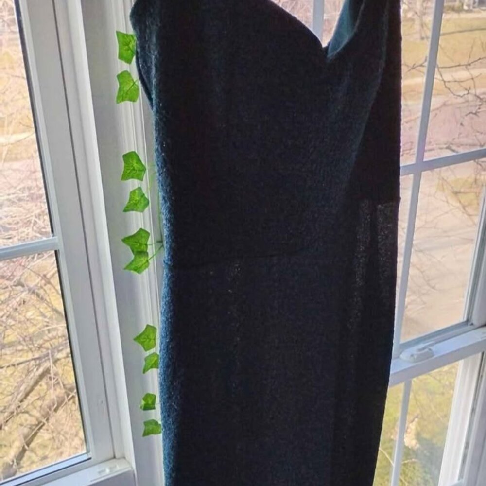 Dark teal prom dress with glitter